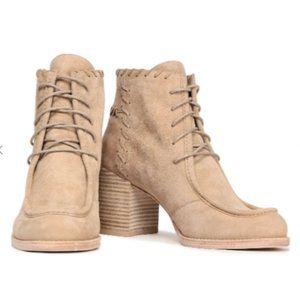 Stuart Weitzman whipstitched suede ankle boots